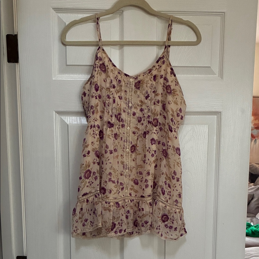 Decree Floral Camisole - Purple and Cream
